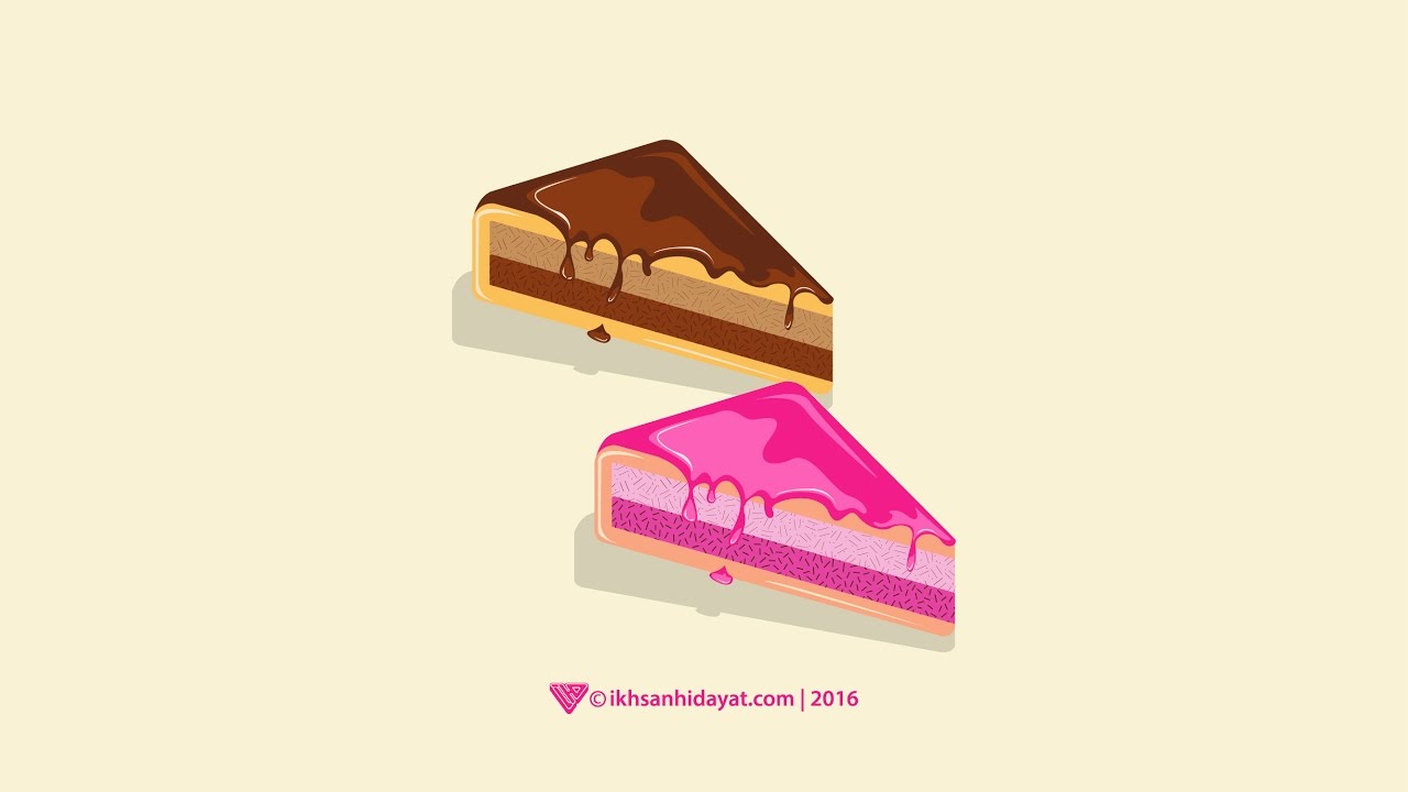 Illustrator For Beginner - Creat Cake Vector