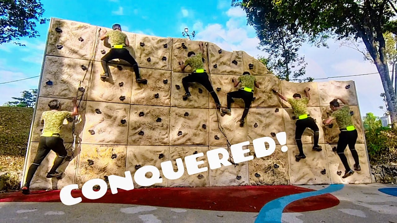 The newly refurbished wall climbing facility in Taman Merdeka MBJB lake garden Johor Bahru, Malaysia