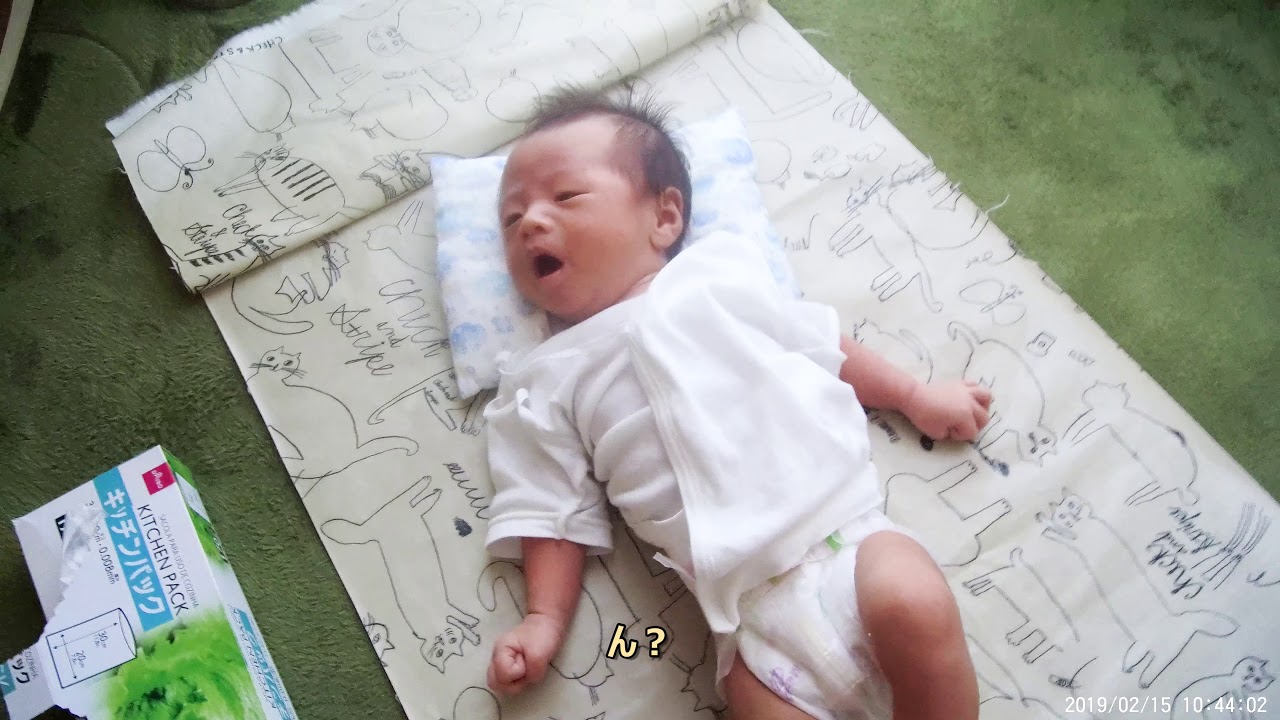 190908 生後31日目 赤ちゃんあるある おむつ交換直後におしっこ