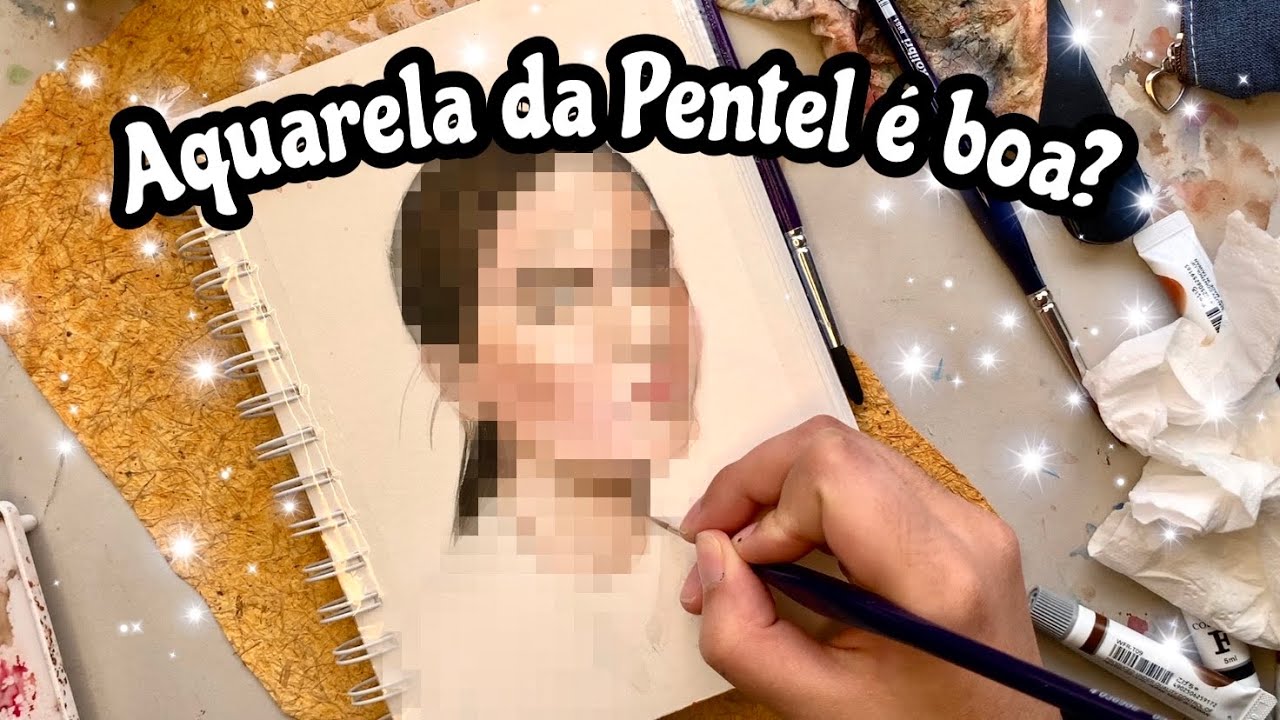 PINTANDO APENAS COM A AQUARELA DA PENTEL | Será que dá certo?