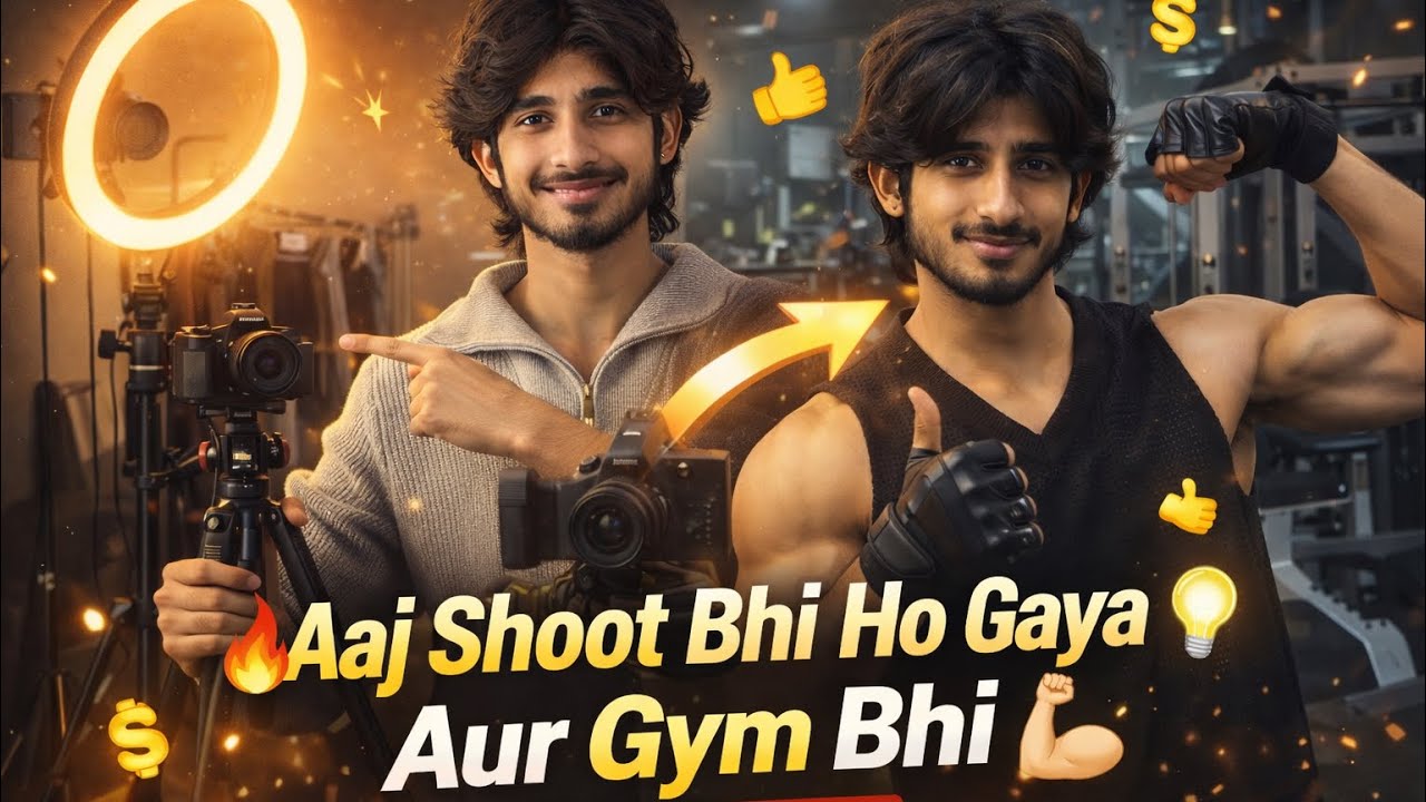 18 inch ke Biceps? 🤯 | Shoot & Gym full hustle day.