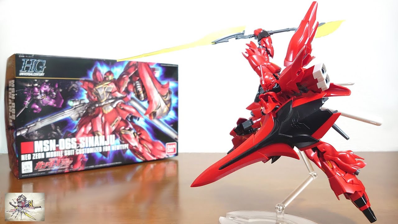 （大ボリュームの本体！豊富な武装が付属！エングレービングはシールで再現！）HGUC 1/144 シナンジュ　レビュー