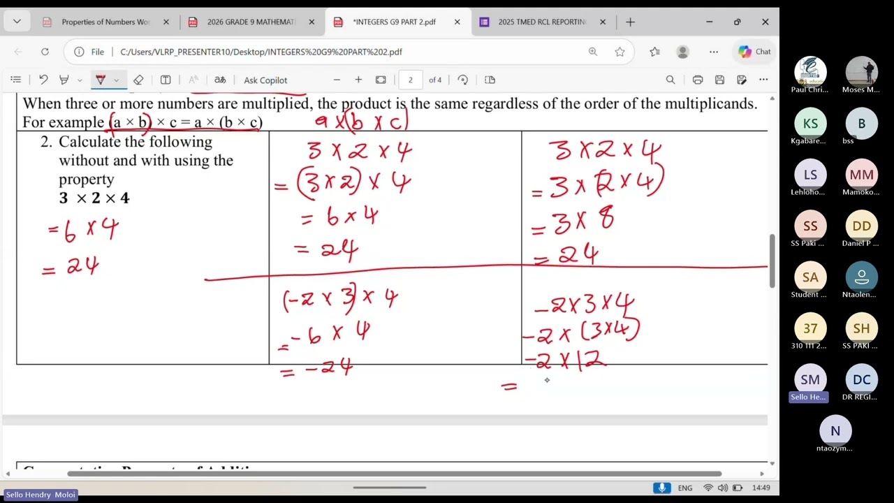 Gr 9  Lesson 5   10032026 Math   Integers