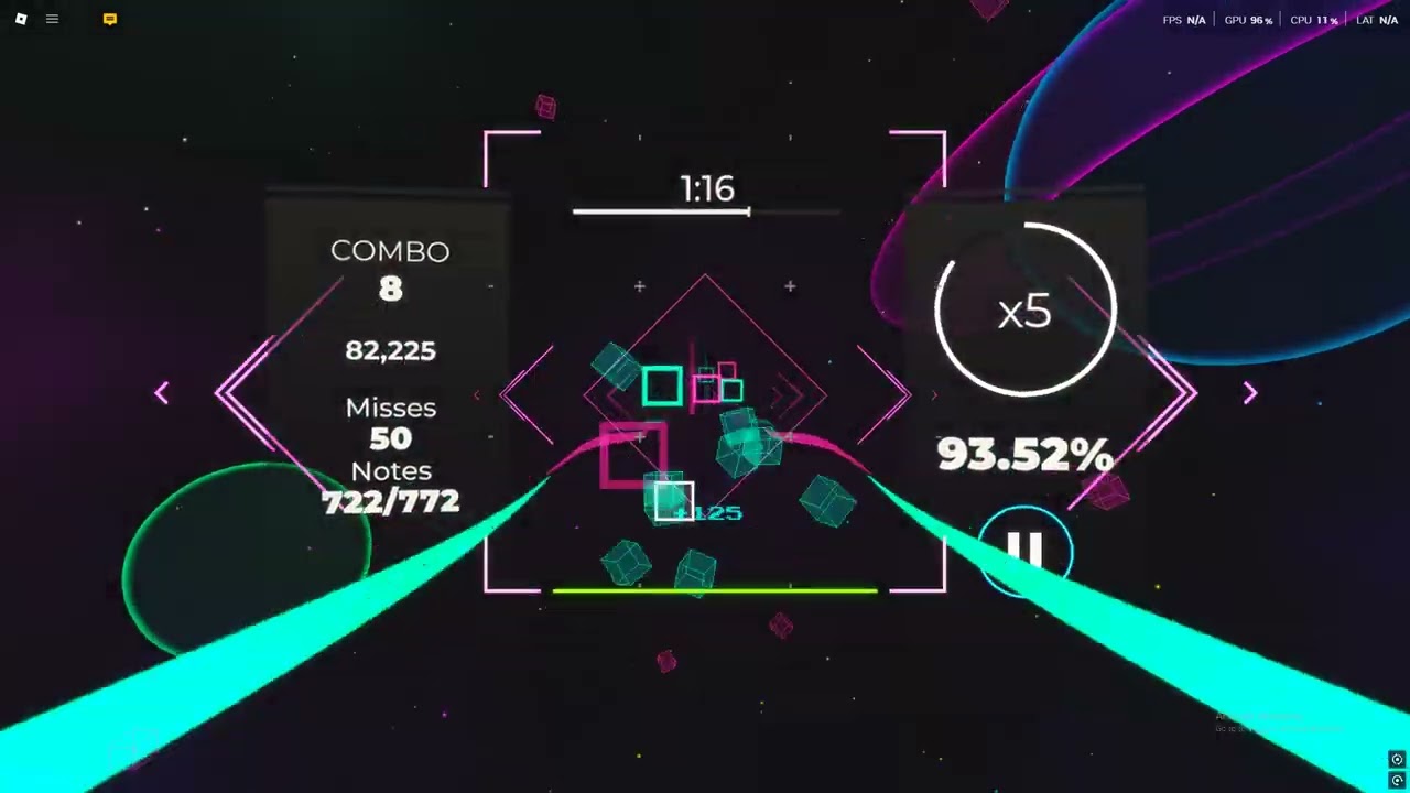 This amazing rythm game Super cool (game name is [♥] Sound Space 🎶 Rhythm Game) pc only