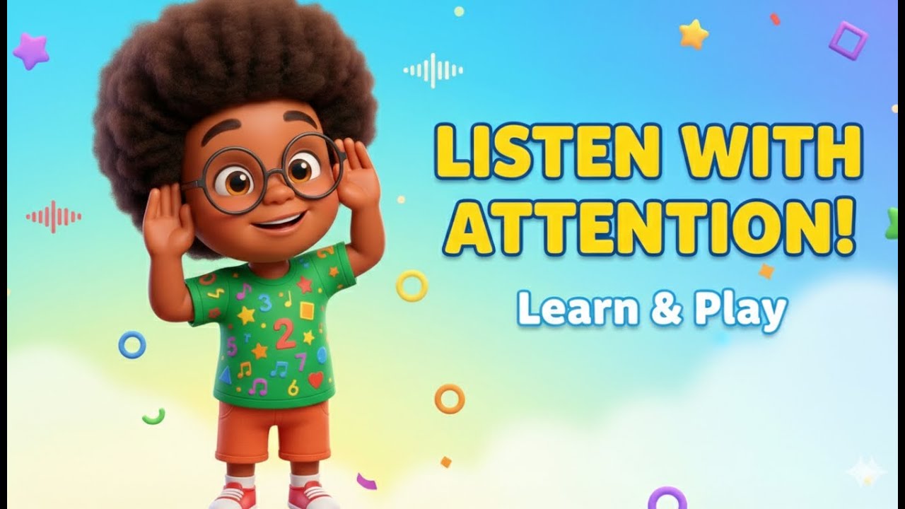 LISTEN WITH ATTENTION! 👂 Educational Song for Kids | Churupinha & Co