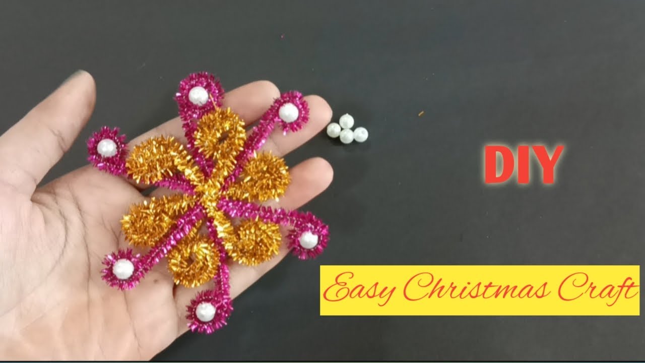 3 DIY Christmas Ideas | Christmas Snowflake |  Pipe Cleaner Flower | New Year and Christmas Crafts