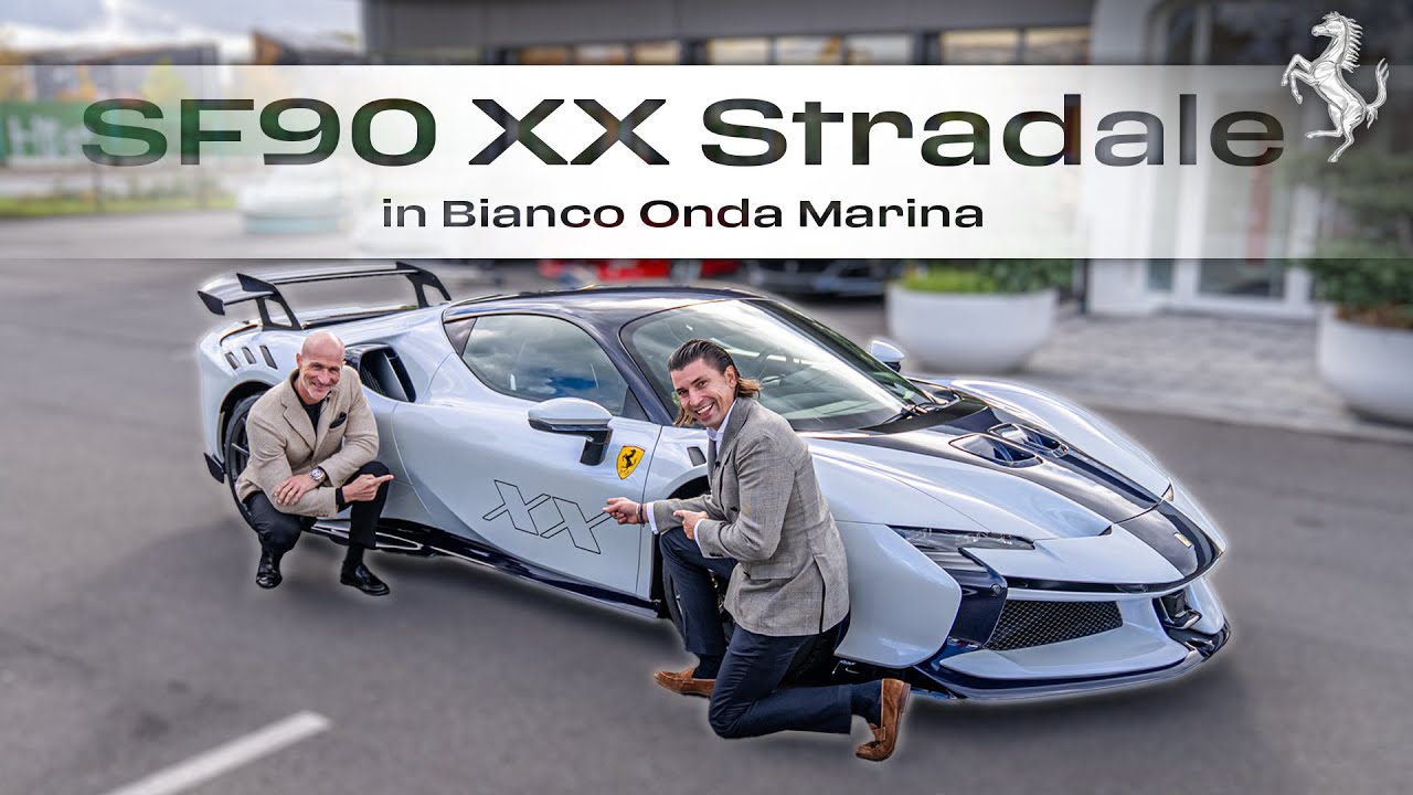 Ferrari SF90XX Stradale in Bianco Onda Marina I Ferrari Düsseldorf
