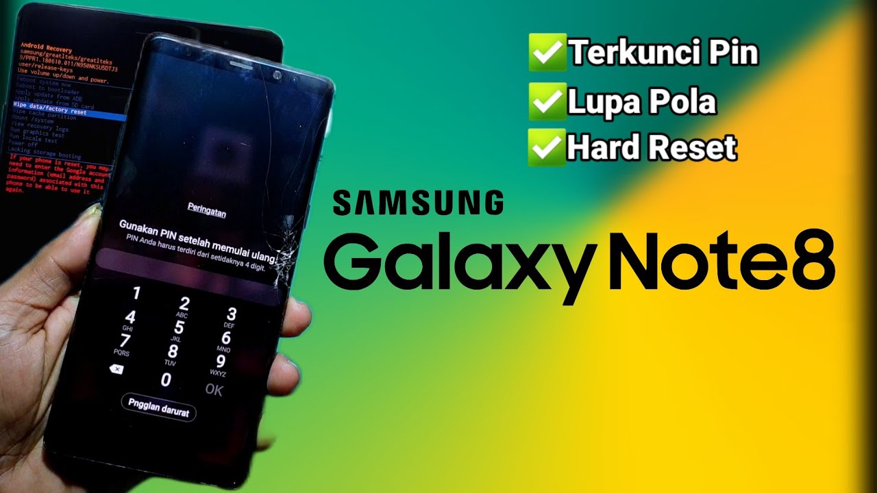Lupa Pin Kunci Layar Samsung Note 8 Note 9 | Cara Hard Reset | Recovery Mode 📵