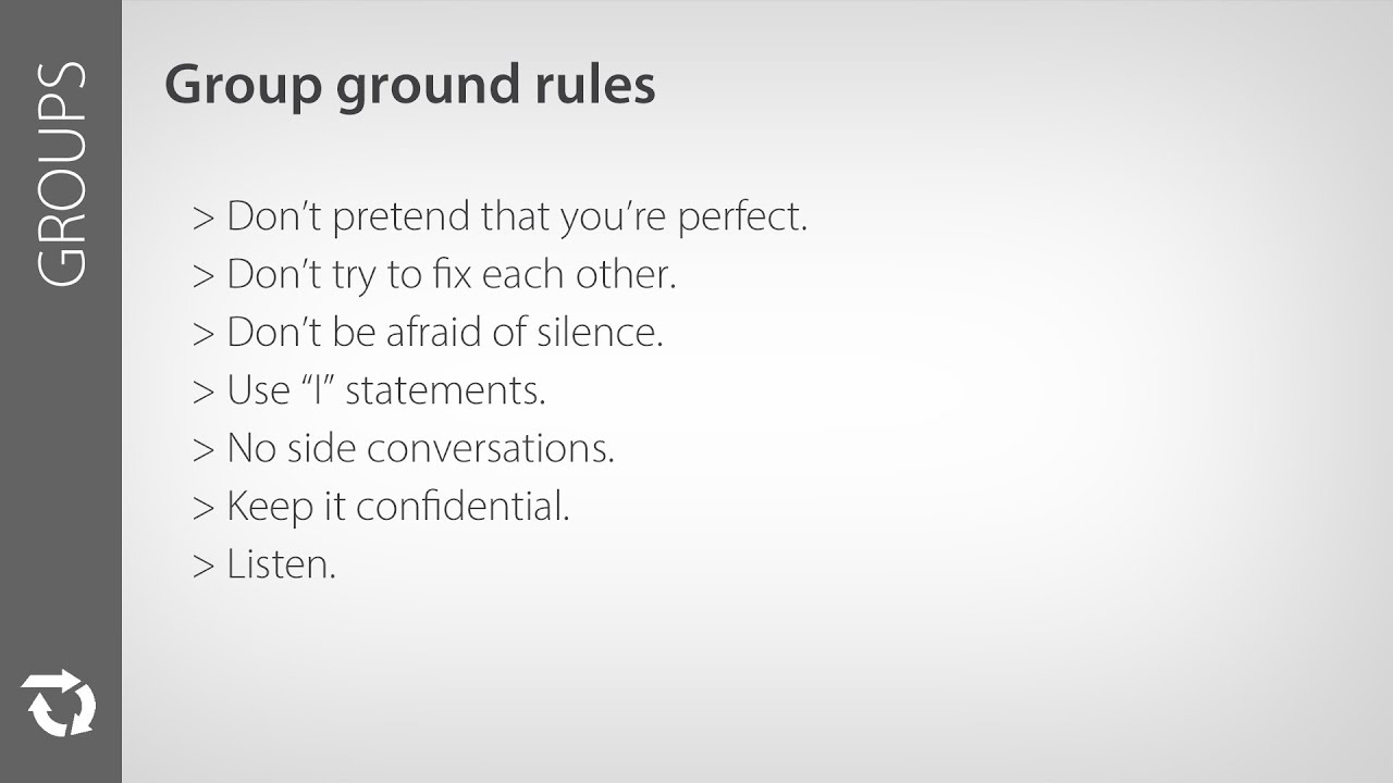 GROUPS - Group ground rules