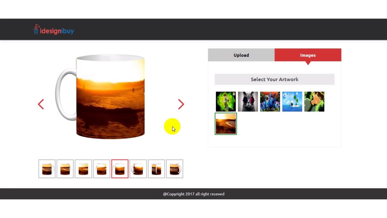 Web2Print Solution: 3D Mug Design Software