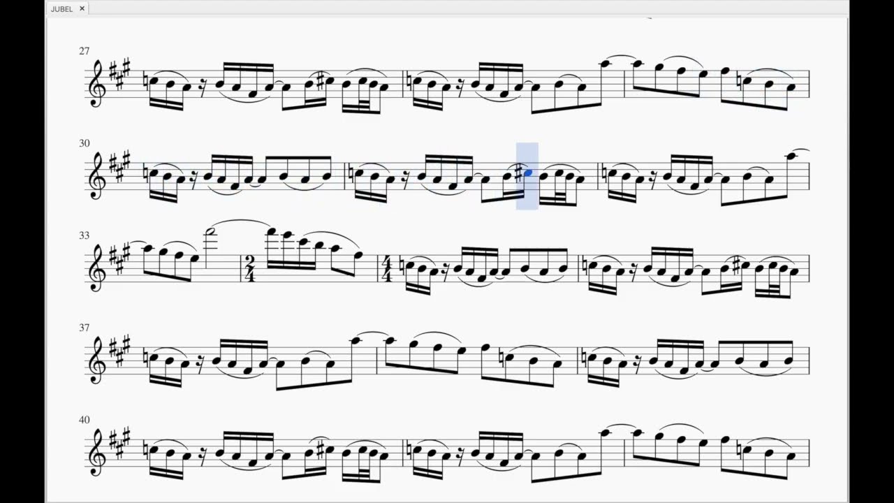 JUBEL - Klingande - base audio video per sax alto MIb
