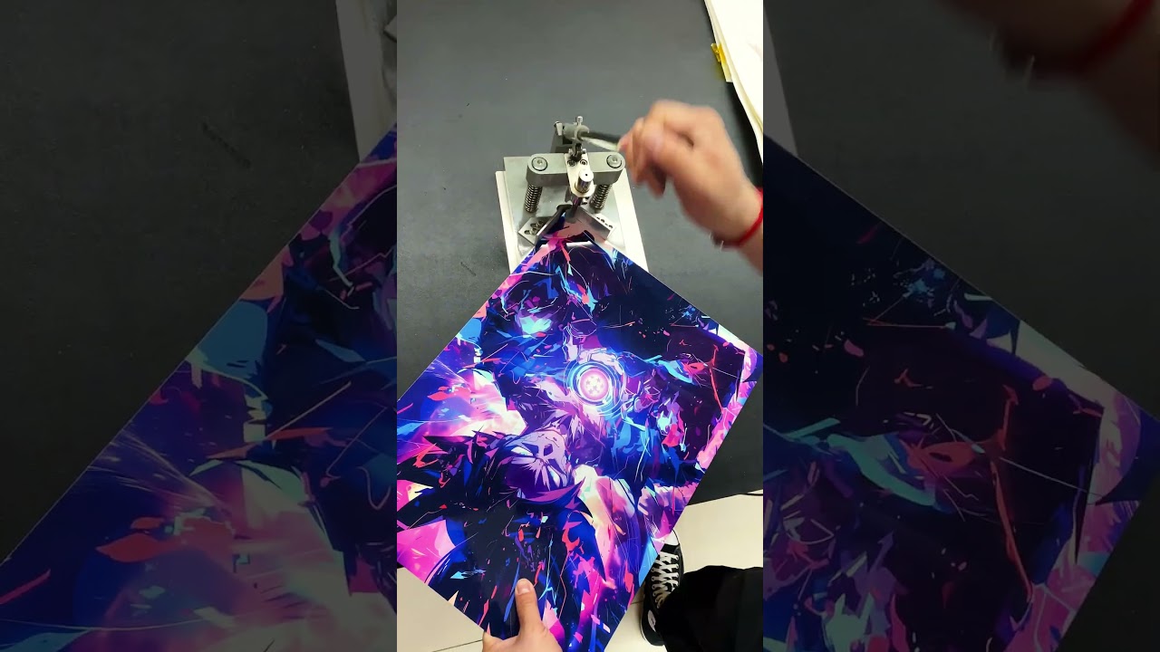 goku ultra instinct metal poster production🎨 #goku #dragonball #anime #manga #shorts #metalposters