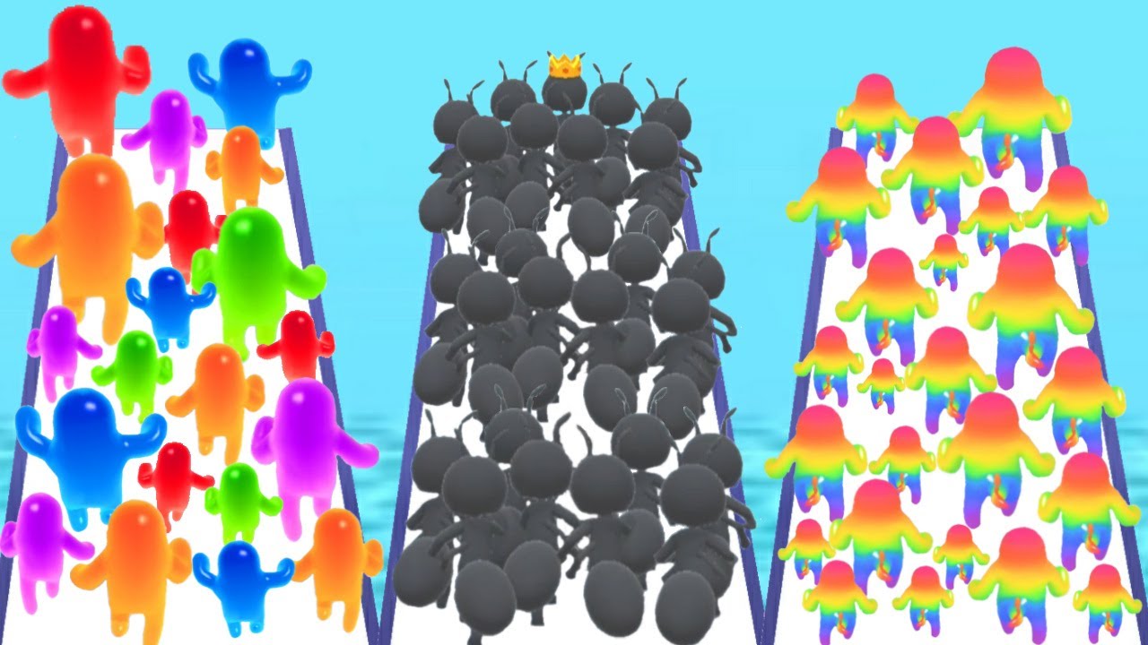 JOIN BLOB CLASH 3D vs TINY RUN 3D vs JELLY RUNNER 3D - Triple Game
