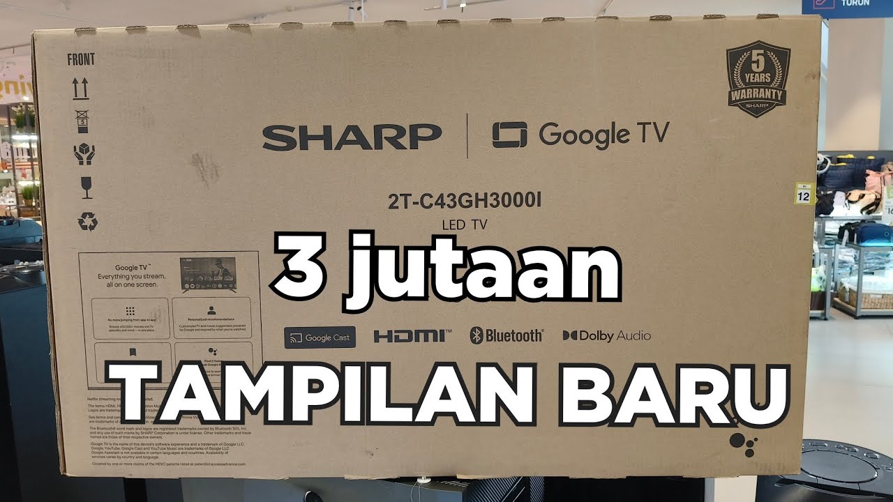 РАСПАКОВКА И ОБЗОР SHARP GOOGLE TV 43GH3000I ‼️ ВСЕГО 3 МИЛЛИОНА ГАРАНТИЯ 5 ЛЕТ ‼️
