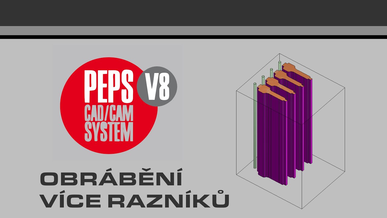 PEPS EDM V8 | Obrábění více razníků z bloku polotovaru