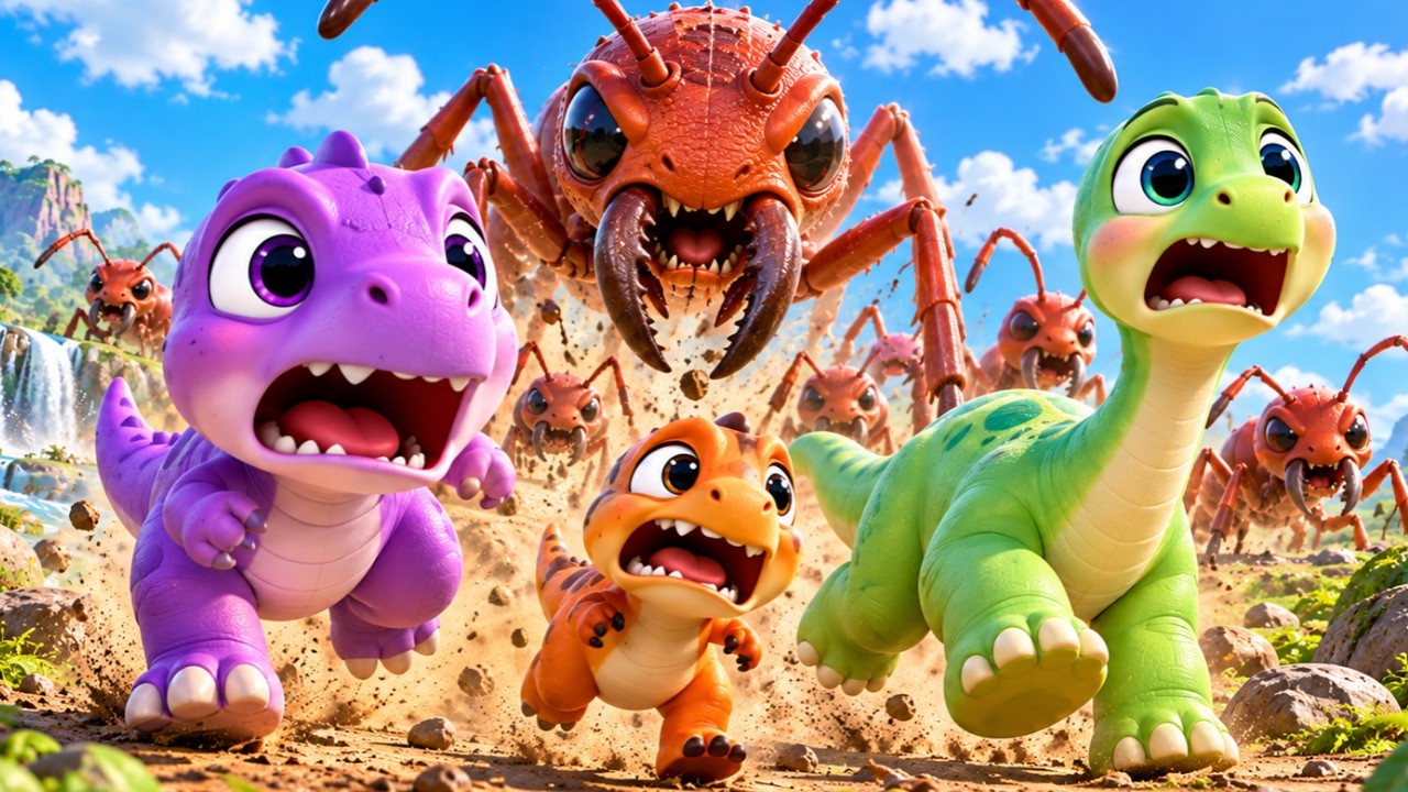 😱Can Baby T-Rex & Brachiosaurus Rescue Little Dinosaur in Time?Animated Dinosaur Short Film🦖DinoKids