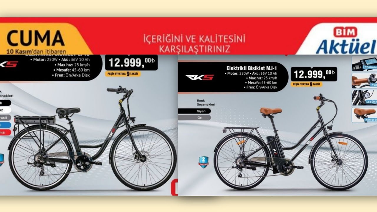 10 Kasım Cuma Bim Markete Gelecek Elektirikli Bisiklet ZF10 - MJ1