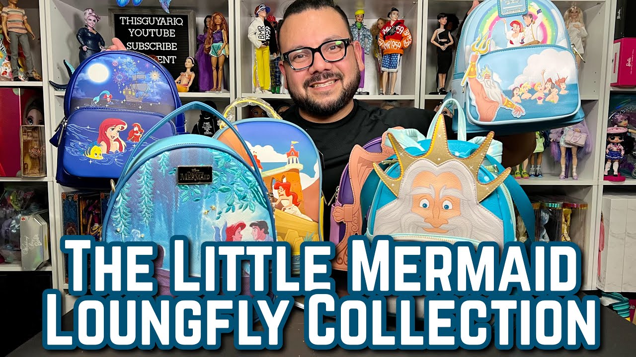 The Little Mermaid Loungefly Mini Backpack Collection.