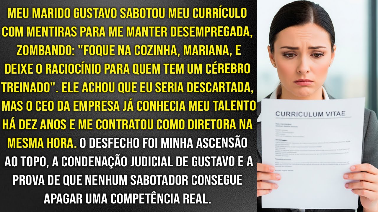 Marido sabotou o meu currículo para que eu não fosse contratada. Mas o CEO da empresa já me conhecia