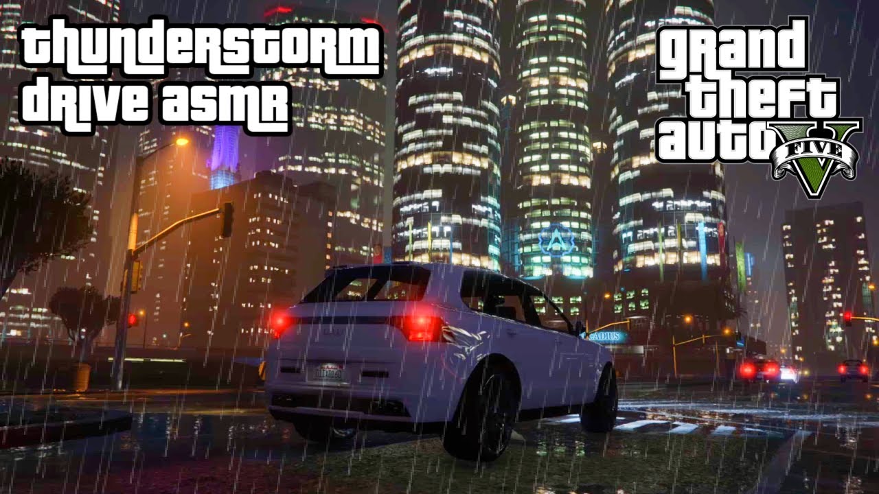 GTA ASMR 🌩️ Putting You to Sleep in a Thunderstorm 🌩️  CLOSE UP Ear to Ear Whispering