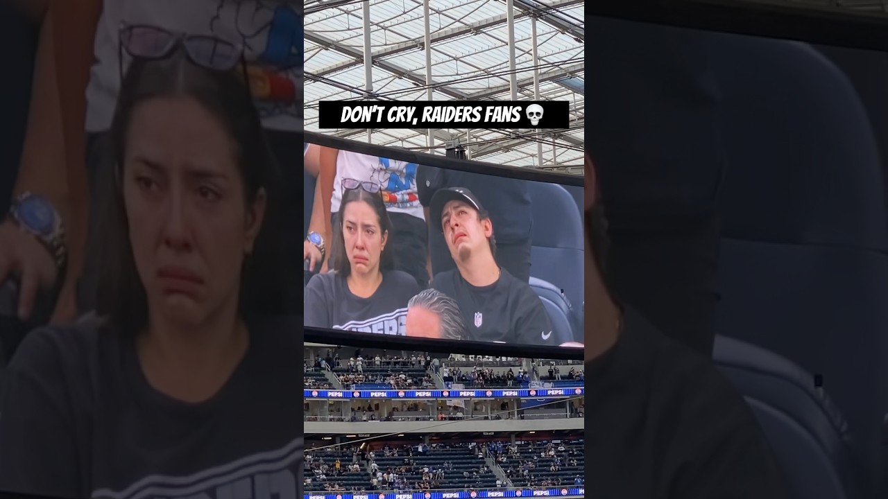 Brutal Crying Filter Slapped on Raiders Fans After Loss to Rams 😂💀 #shorts #larams #raiders