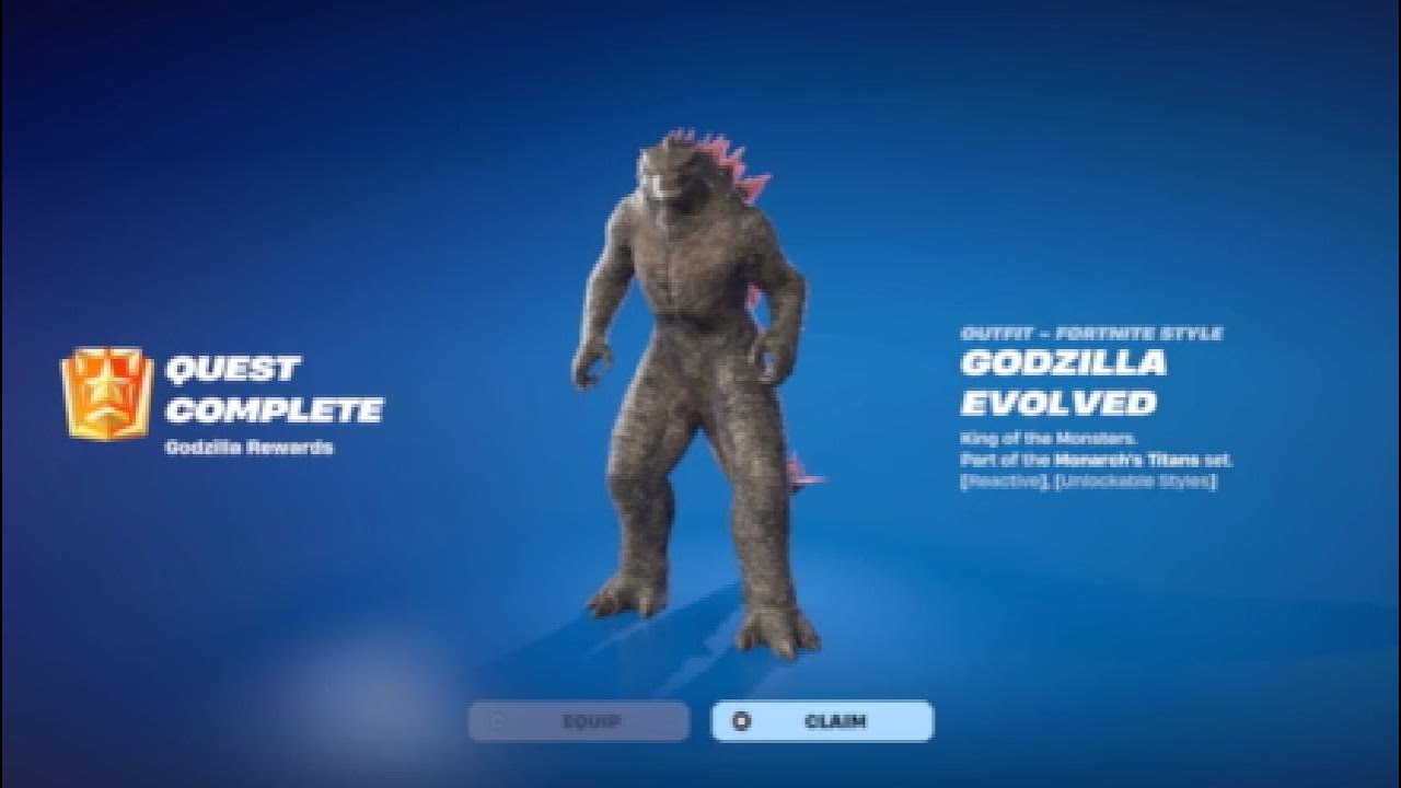 Easy Fortnite Wins - First Game with Godzilla Skin - Crown Win