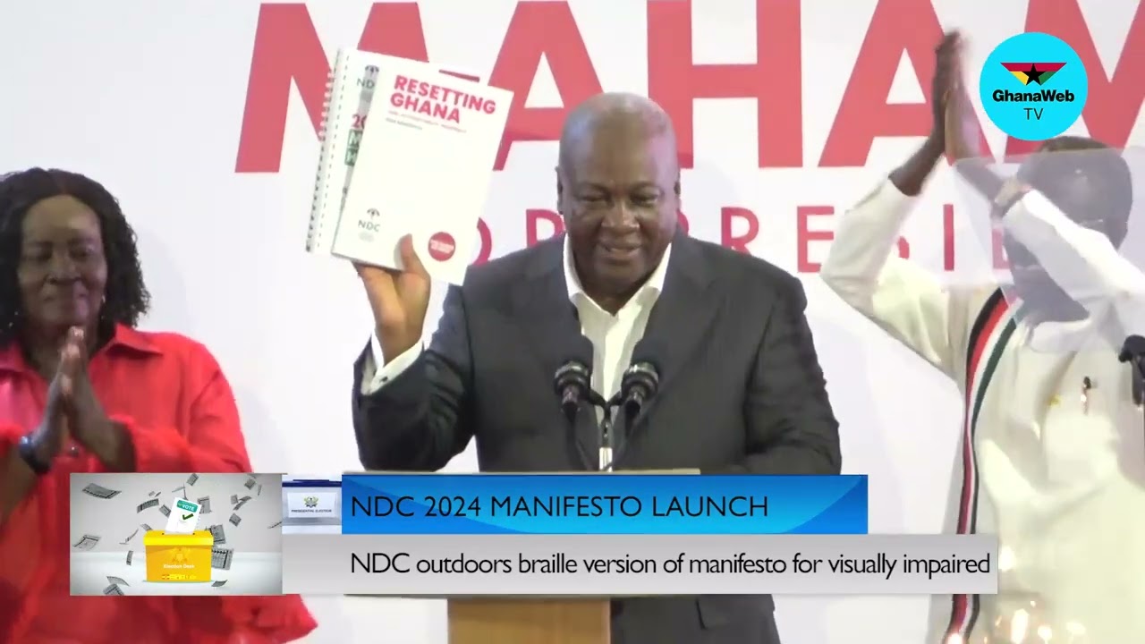 The moment Mahama launched the 'Resetting Ghana for Jobs, Accountability, Prosperity' manifesto