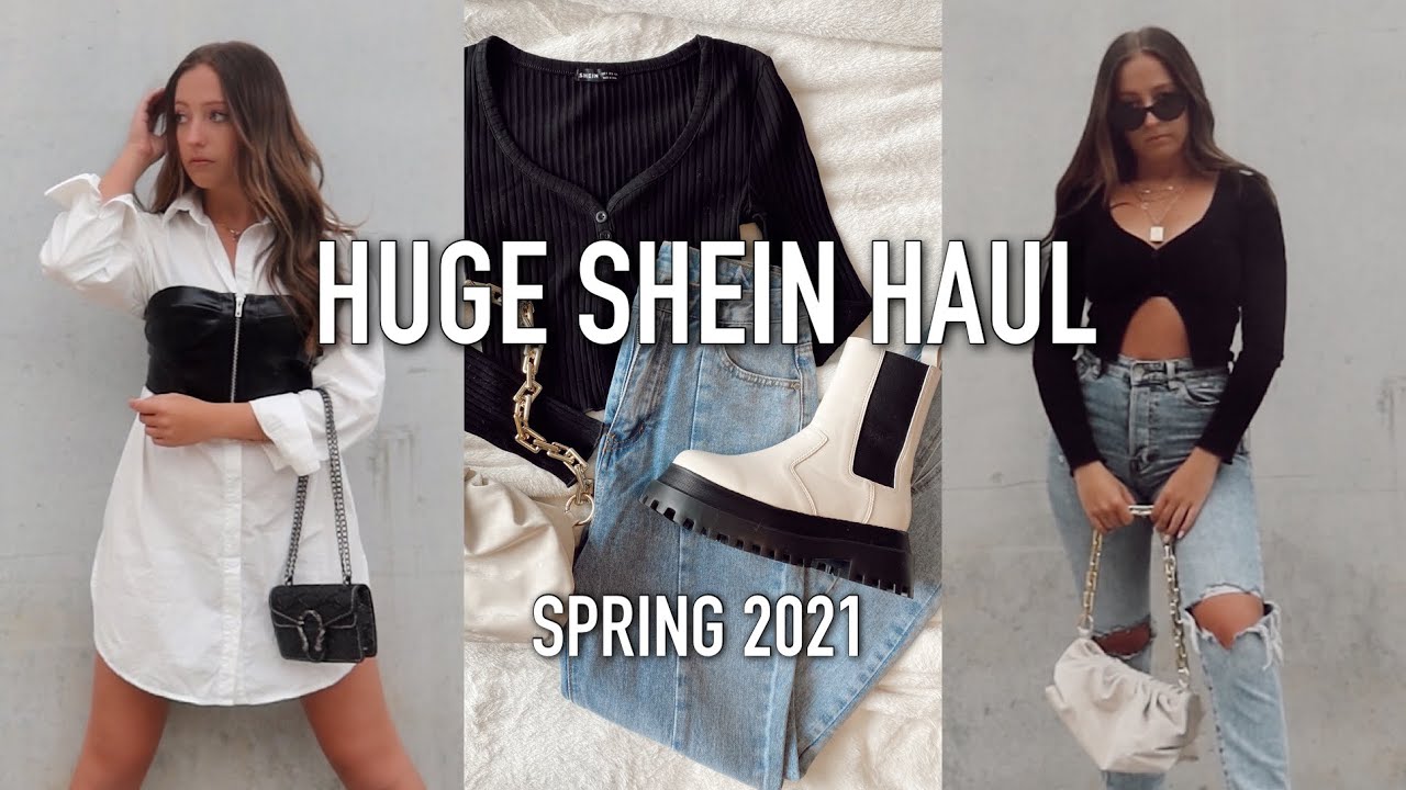 SPRING SHEIN HAUL 2021 || *MASSIVE* Shein Try On Haul, Trendy Tops, Jeans, Jackets, Shoes, Haul