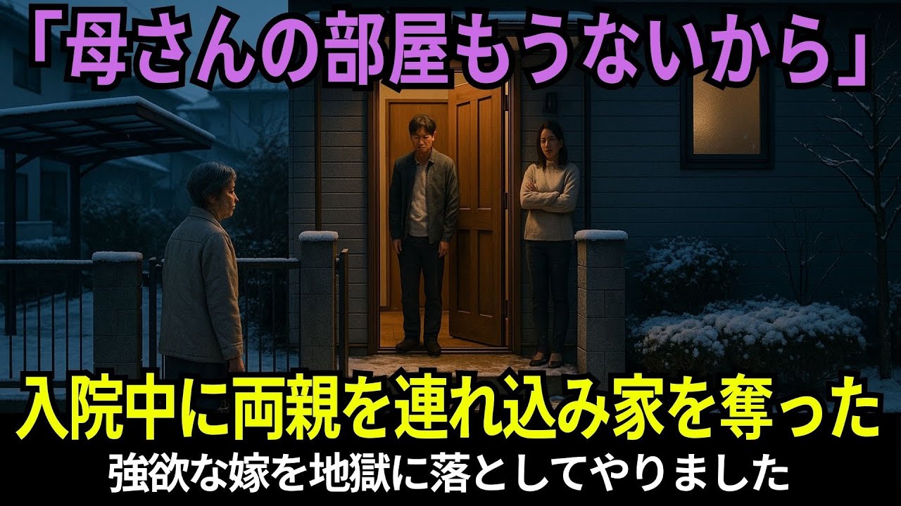 【スカッと】退院した日に「部屋がない」と言われ追い出された母の逆転劇【シニアライフ】【60代以上の方へ】