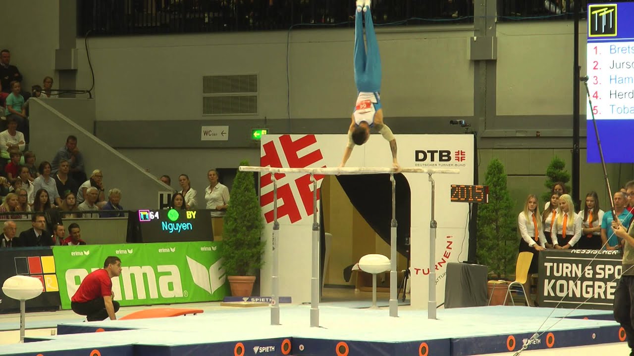 Ger&auml;tefinale Barren deutsche Meisterschaften im Turnen 2015 in Gie&szlig;en