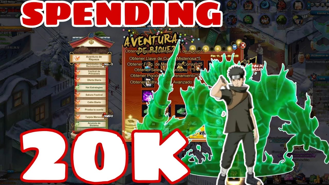 GASTO 20K SHISHUI SUSANO MANEKI NEKO NARUTO ONLINE LETS GO FOR AVENTURA DE RIQUEZA MUCHO PODER F2P