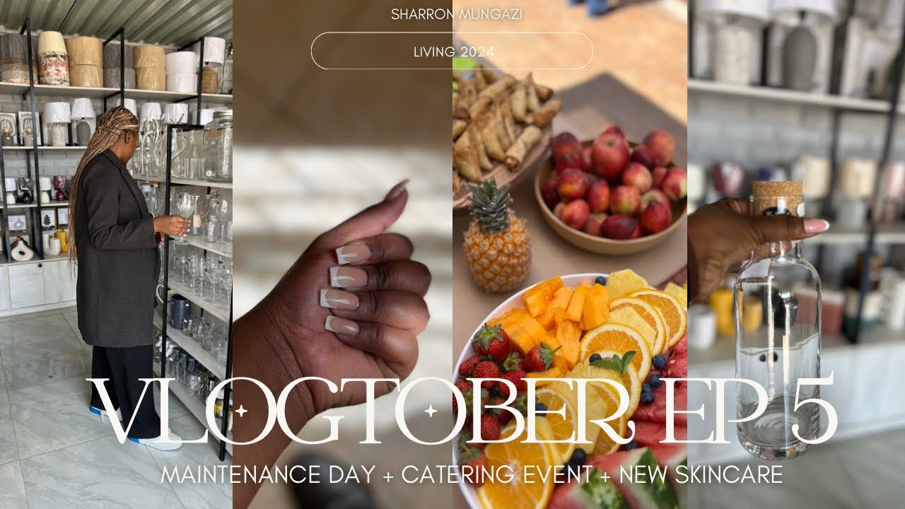 #VLOGTOBER  Ep 5 | Maintenance Day  + Helping out at a catering event | New Hair| Decor store