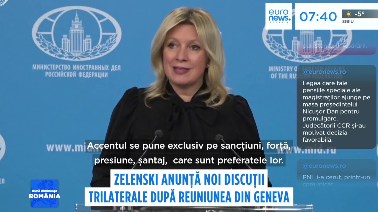 Zelenski anunță noi discuții trilaterale după reuniunea din Geneva. Rusia continuă bombardamentele