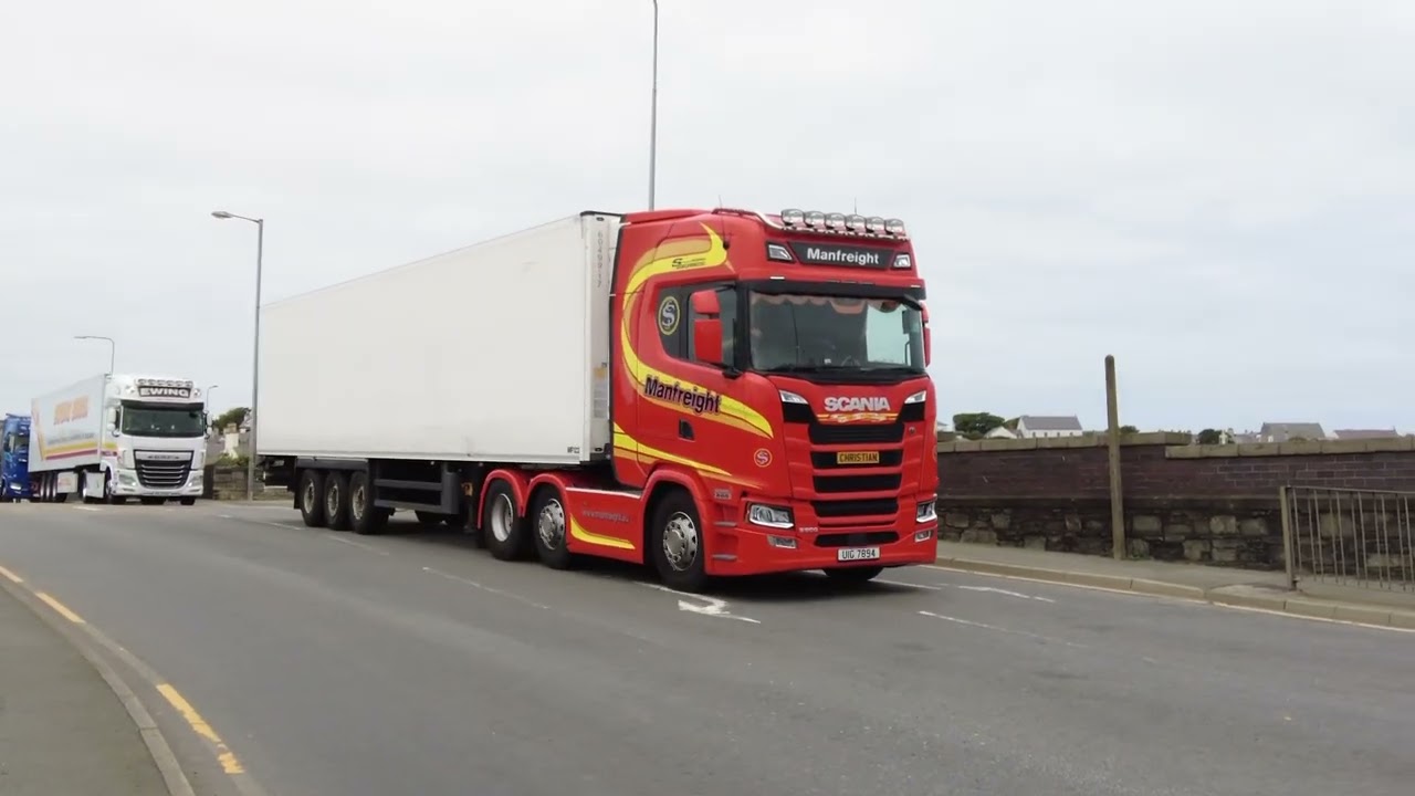 Irish Lorries and others at Holyhead Port