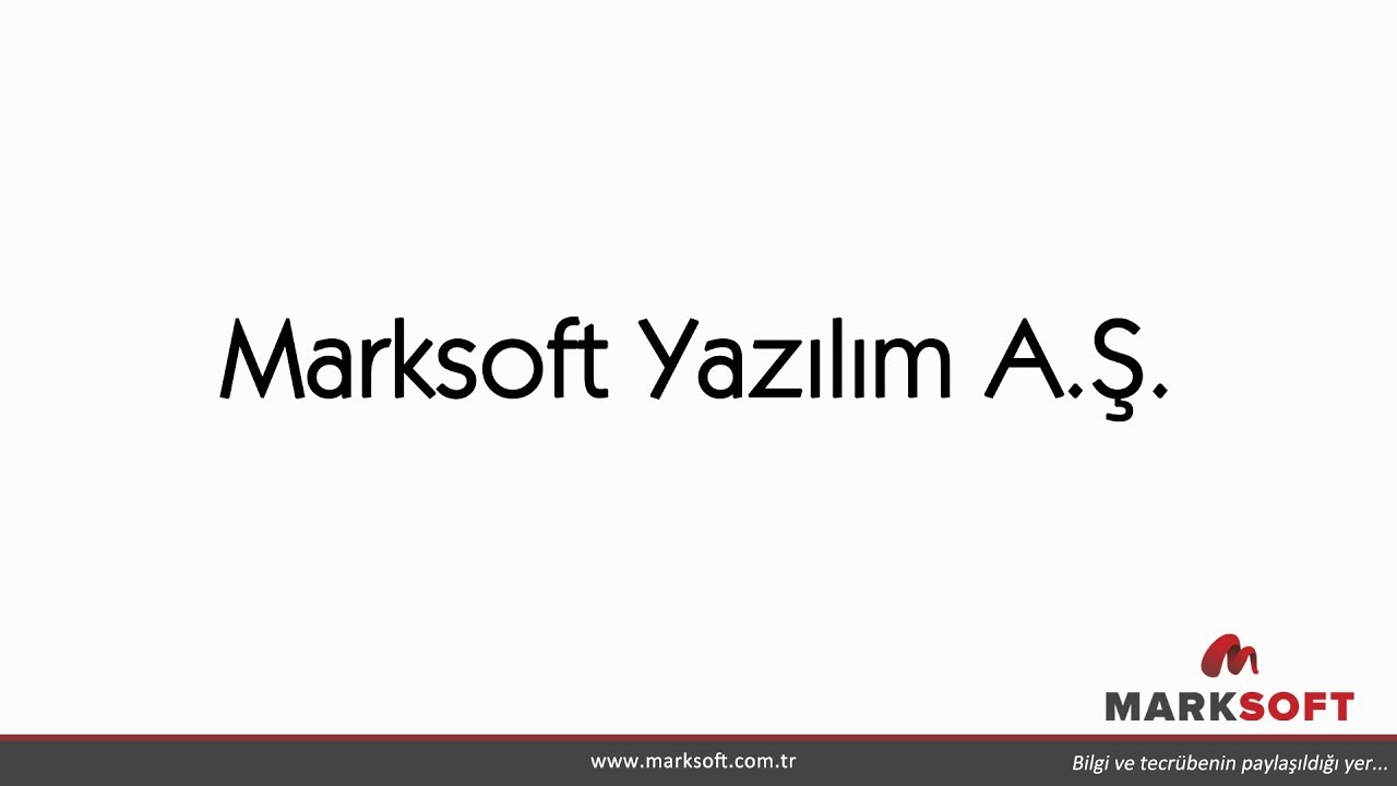 Marksoft Yazılım A.Ş.  20.11.2017