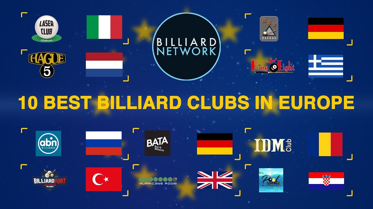 10 Best Billiard Clubs in EUROPE - by Billiard Network