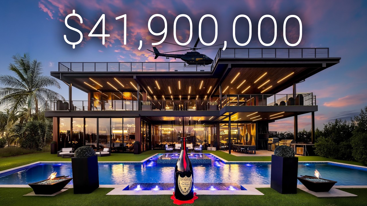 Обзор МЕГА-ОСОБНЯКА в Форт-Лодердейле за $41 900 000 с ВЕРТОЛЕТНОЙ ПЛОЩАДКОЙ!