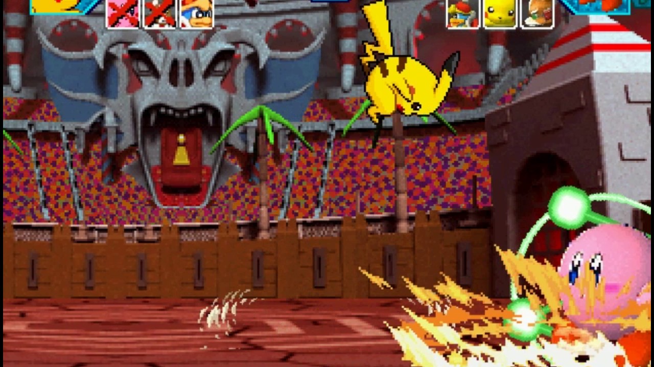 Mugen: Kirby, Fox, Pikachu and King Dedede vs HCL's SSBB Versions