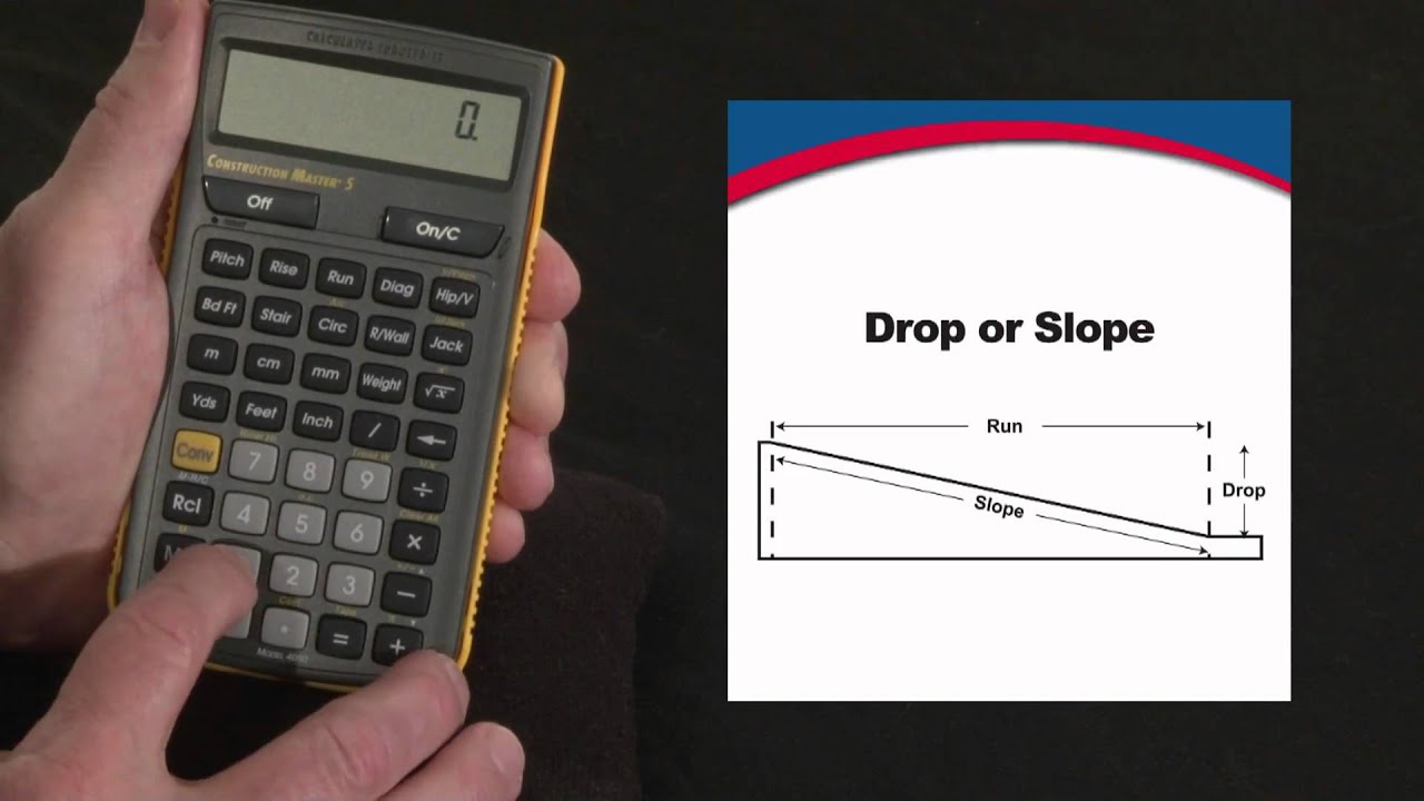 How to do Drop or Slope Calculations | Construction Master 5