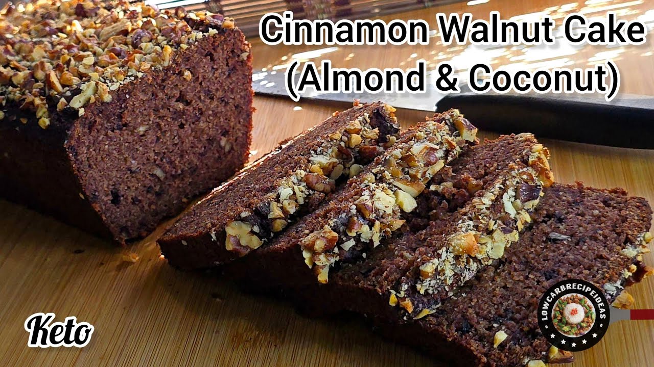Keto Cinnamon Walnut Cake (Almond & Coconut) | Quick & Easy | Soft, Moist & Flavorful