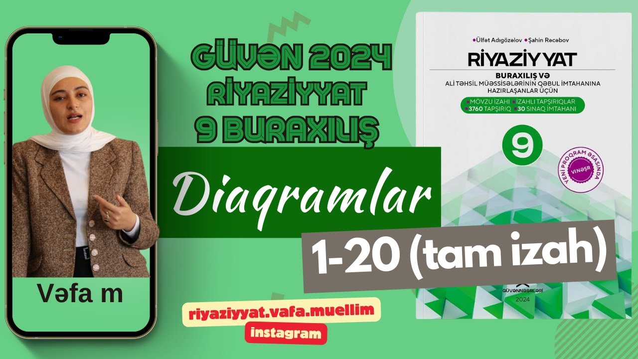 Diaqramlar Test 1-20 / Güvən 9-cu sinif 2024 / Buraxılış imtahanı 9-cu sinif 2025