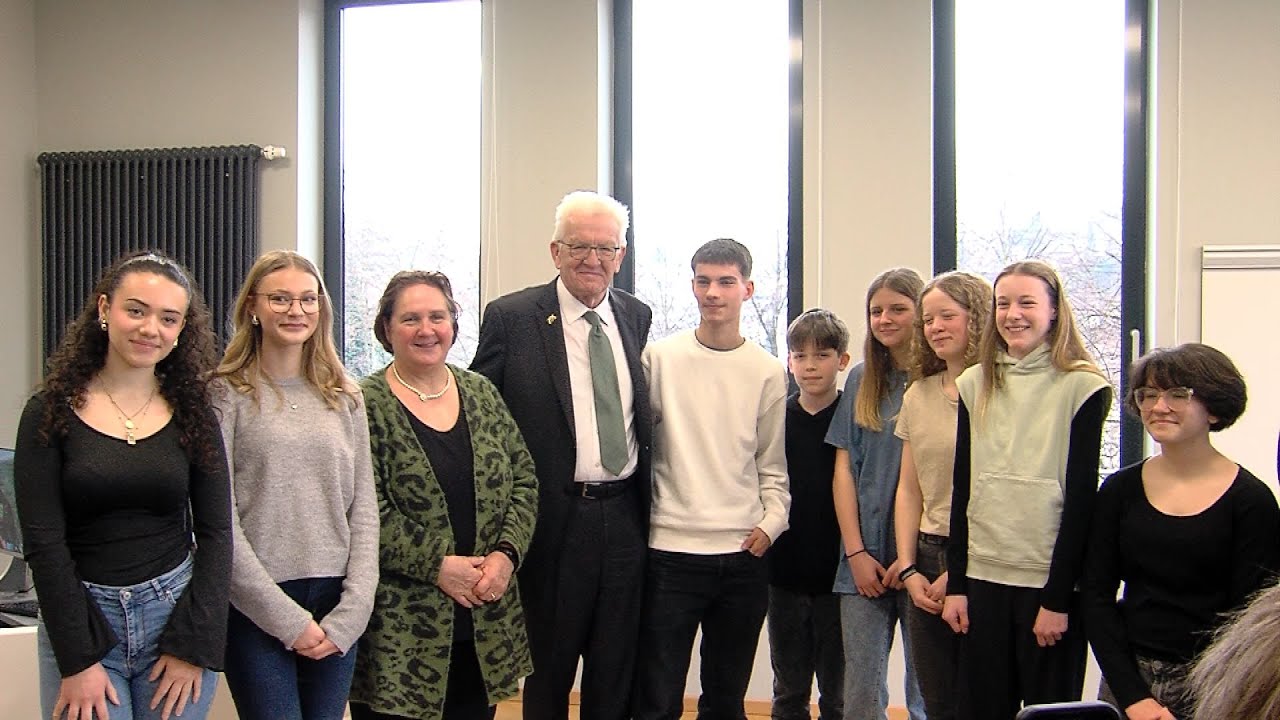 Schule als Lebensort: Kretschmann und Schopper besuchen Wilhelm-Hauff-Realschule Pfullingen