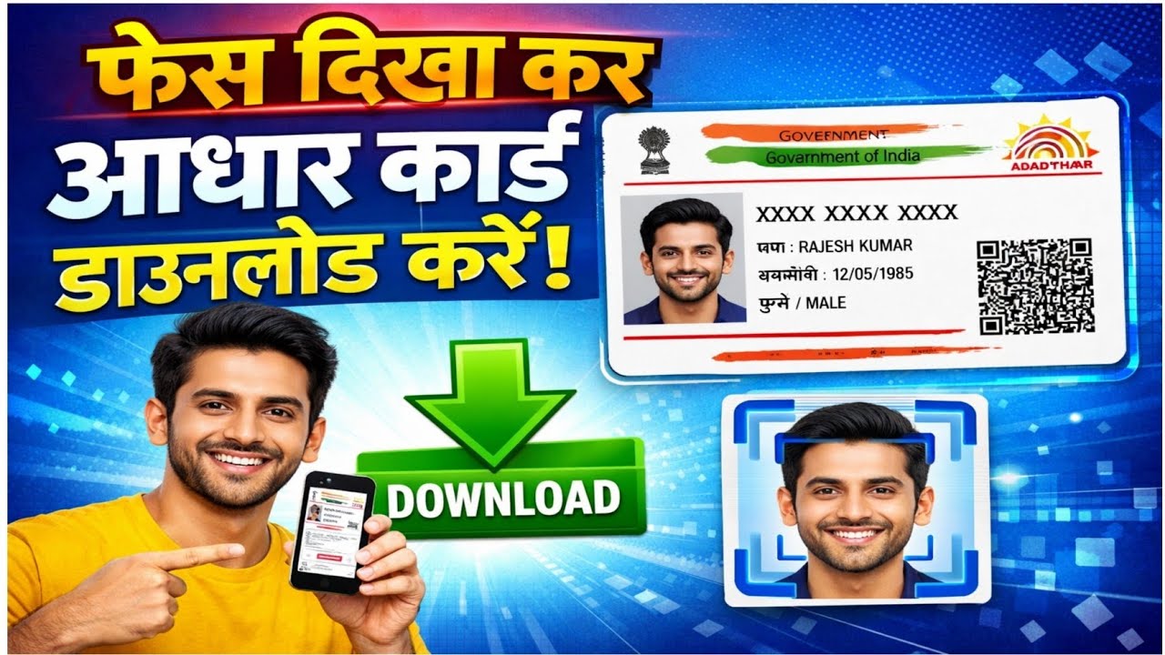 Sirf Face Se Aadhaar Card Download | New UIDAI Process