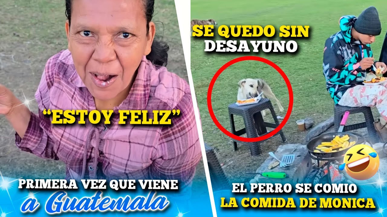 TIA JANETH expresa su felicidad porque es primera vez que sale del país. Monica se quedo sin comida