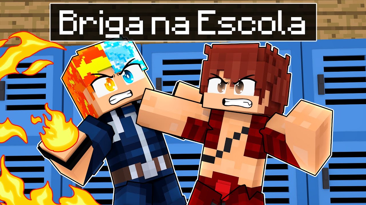 BRIGA de ALUNOS na ACADEMIA DE HEROIS no Minecraft