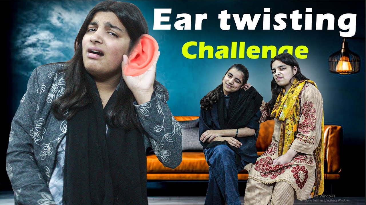 Ear Twisting Challenge 🤣| Funny and Comedy | DIMPLESISTERS