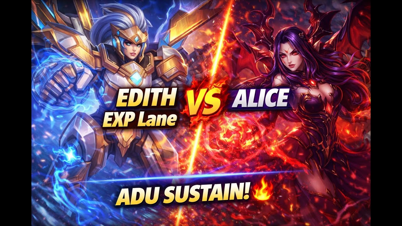 Edith EXP Lane vs Alice 🔥 Adu Sustain Paling Ngeri! | MLBB
