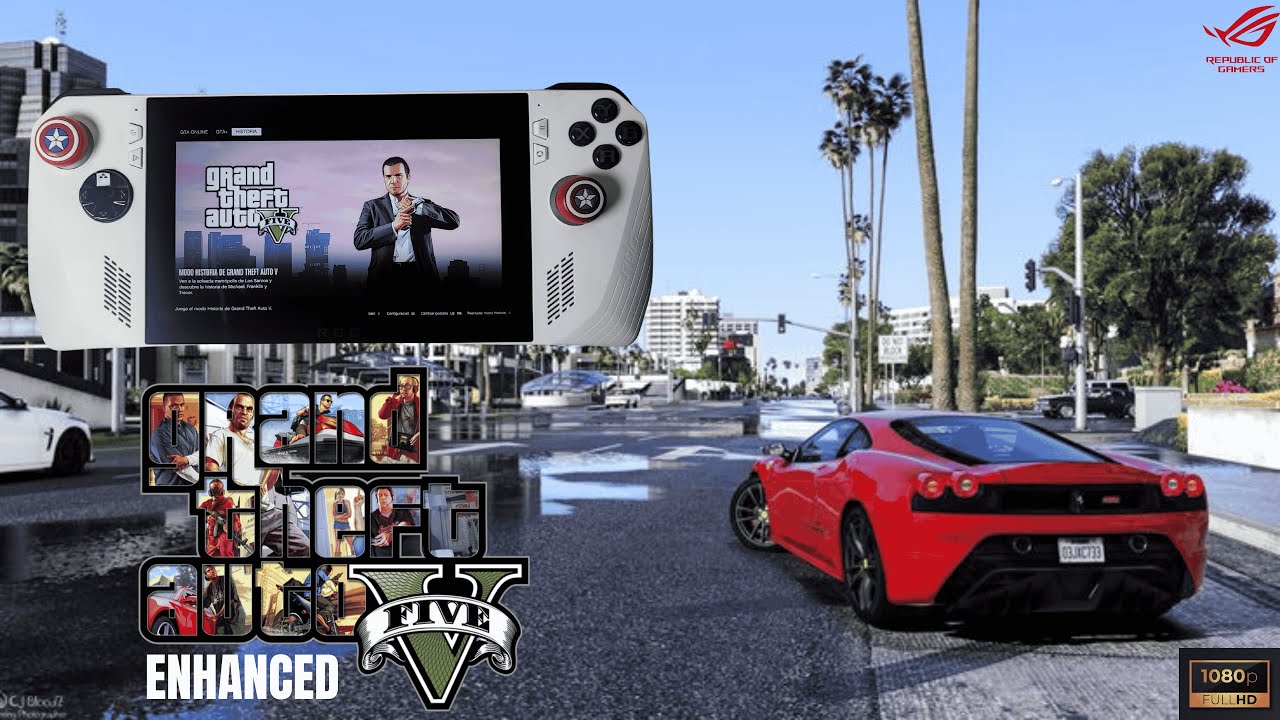 GTA V ENHANCED ahora en PC con trazados de rayos Asus Rog Ally Z1 Extreme 1080p LOSSLESS SCALING 3.0