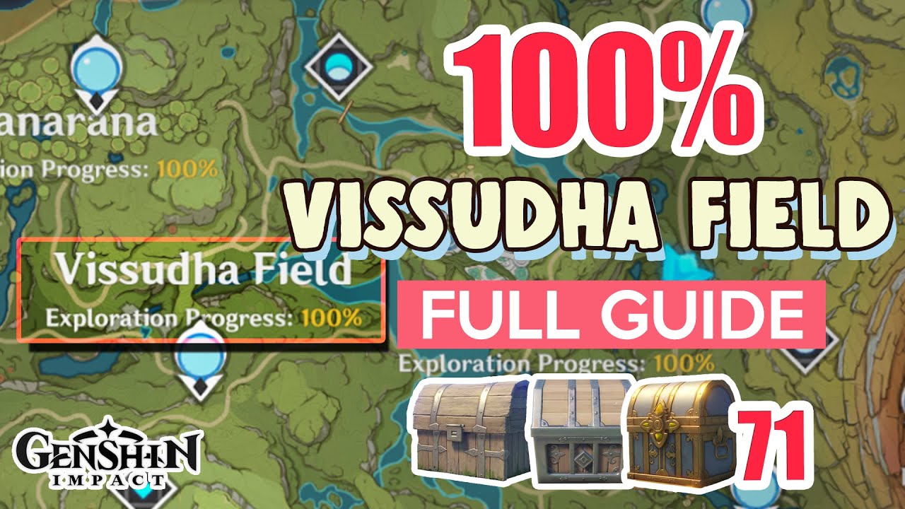 How to: Vissudha Field 100% FULL Exploration ⭐ SUMERU ALL CHESTS GUIDE 【 Genshin Impact 】