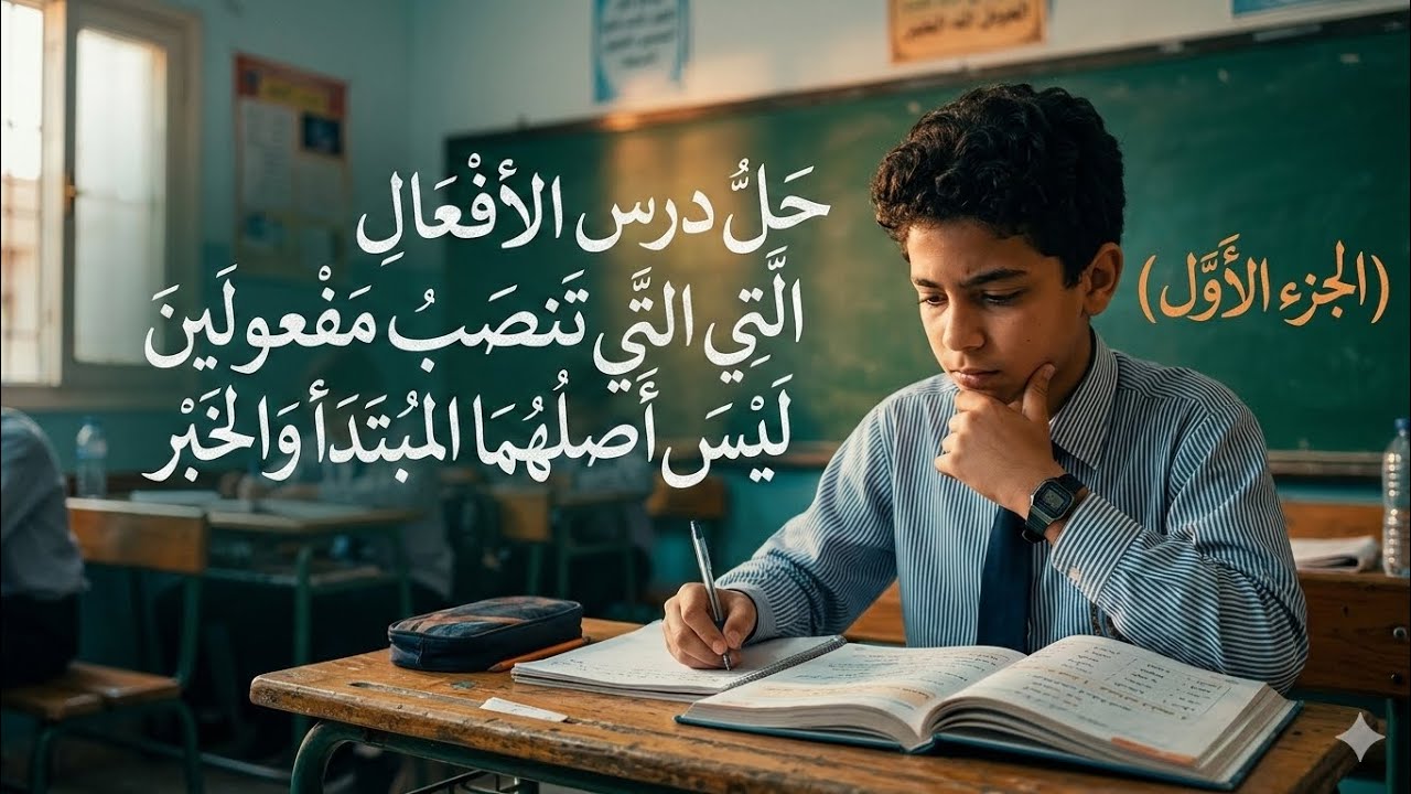حل درس الأفعال التي تنصب مفعولين ليس أصلهما المبتدأ والخبر(الجزء الأول)#لغة_عربية #نحو 